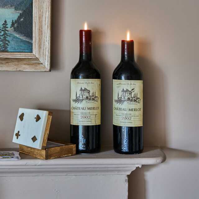 Chateau Wine Bottle Candle - image 1