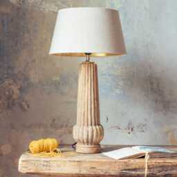 Graham and Green Melrose Wooden Table Lamp - thumbnail 2