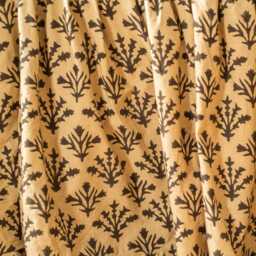 Graham and Green Black Coral Block Printed Ruffle King Size Valance - thumbnail 3