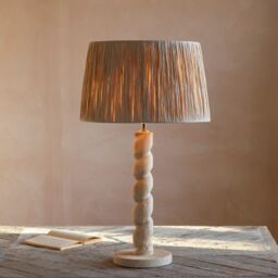 Graham and Green Twisted Natural Wood Table Lamp
