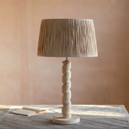 Graham and Green Twisted Natural Wood Table Lamp - thumbnail 2