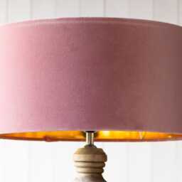 Graham and Green 10 inch Rose Velvet Lamp Shade - thumbnail 2