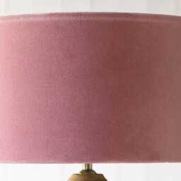 Graham and Green 10 inch Rose Velvet Lamp Shade - thumbnail 3