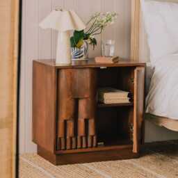 Graham and Green Benjamin Two Door Bedside Table - thumbnail 2