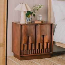 Graham and Green Benjamin Two Door Bedside Table - thumbnail 1