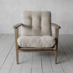 Graham and Green Dylan Natural Linen Armchair - thumbnail 6