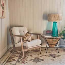 Graham and Green Dylan Natural Linen Armchair - thumbnail 4
