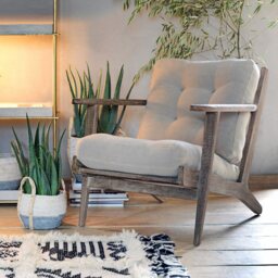 Graham and Green Dylan Natural Linen Armchair - thumbnail 3
