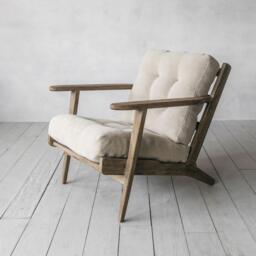 Graham and Green Dylan Natural Linen Armchair - thumbnail 5