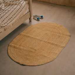 Graham and Green Oval Natural Jute Rug - 180 x 120cm - thumbnail 2