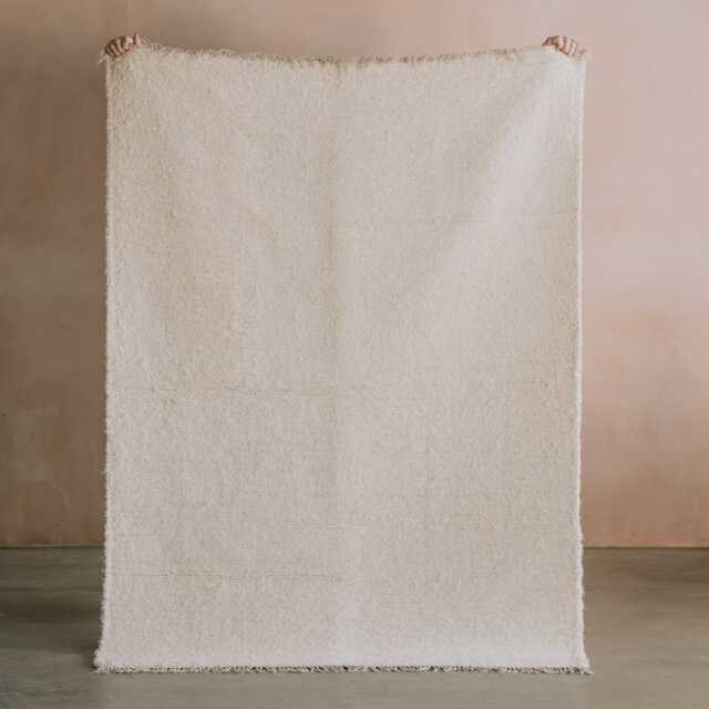Graham and Green Ecru Hand-Woven Cotton Rug - 140 x 200cm - image 1