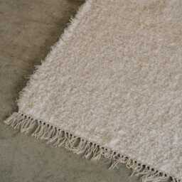 Graham and Green Ecru Hand-Woven Cotton Rug - 140 x 200cm - thumbnail 2