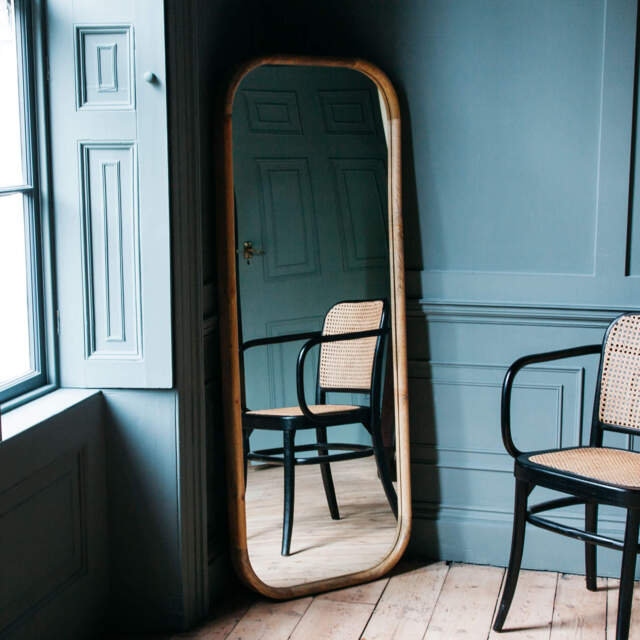 Graham and Green Walter Large Natural Wood Mirror