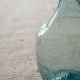 Graham and Green Light Turquoise Recycled Glass Vase - thumbnail 4