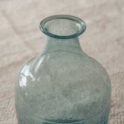 Graham and Green Light Turquoise Recycled Glass Vase - thumbnail 2