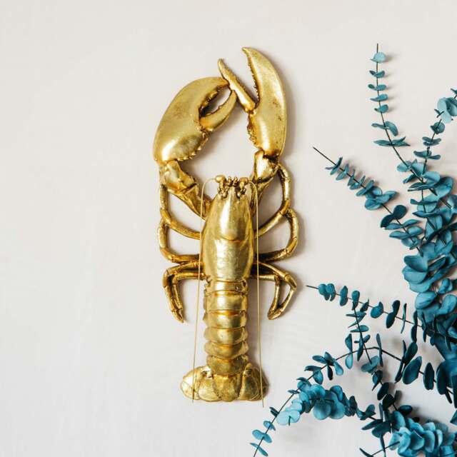 Graham and Green Gold Lobster Wall Decor - image 1
