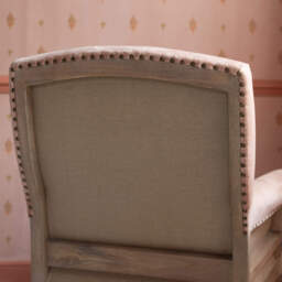 Graham and Green Stanley Deconstructed Rose Velvet and Linen Armchair - thumbnail 5