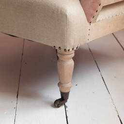 Graham and Green Stanley Deconstructed Rose Velvet and Linen Armchair - thumbnail 3