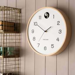 Graham and Green Round Birch and White Wall Cuckoo Clock - thumbnail 3