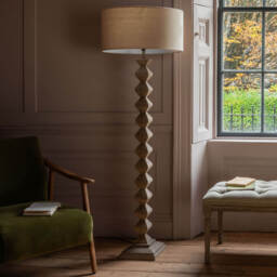Graham and Green Spencer Floor Lamp with Linen Shade