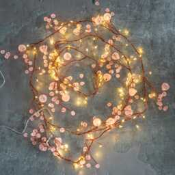 Pink Crystal Blossom String Lights