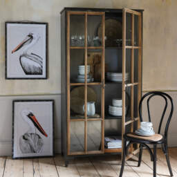 Graham and Green Annecy Glass Display Cabinet - thumbnail 1