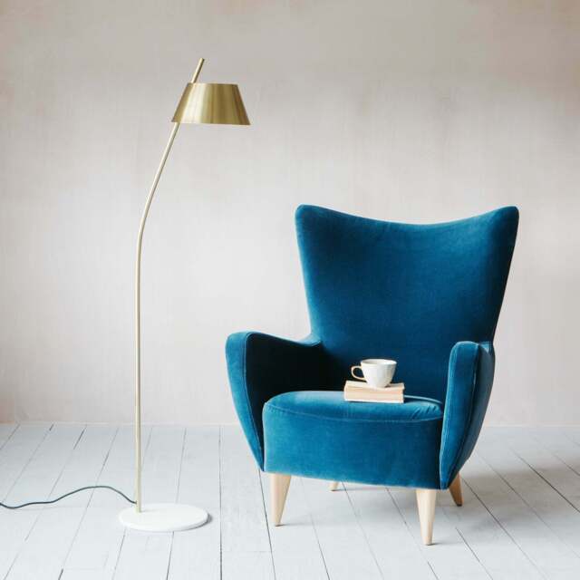 Graham and Green Kari Brass Floor Lamp - image 1