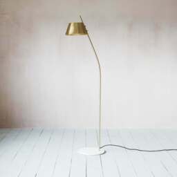 Graham and Green Kari Brass Floor Lamp - thumbnail 2