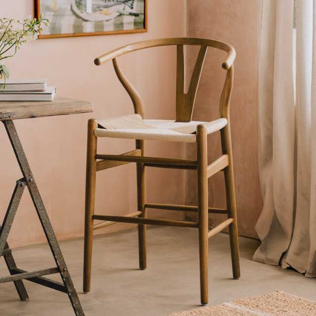 Graham and Green Emperor Natural Rattan Kitchen Stool - image 1