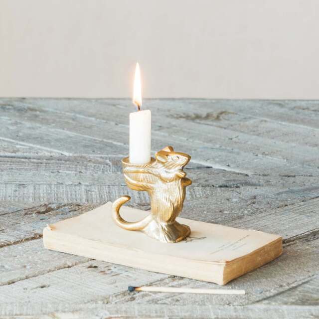 Graham and Green Cuthbert Mouse Candle Holder