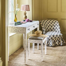 Graham and Green Maxi White Mother of Pearl Dressing Table - thumbnail 1
