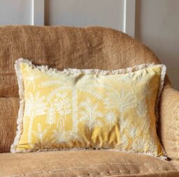 Graham and Green Jungle Crewel Work Cushions Petrol Green - thumbnail 5