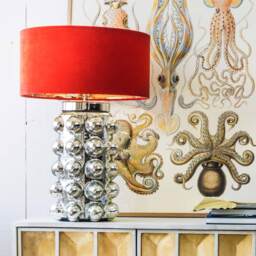 Graham and Green Silver Bobble Table Lamp - thumbnail 1