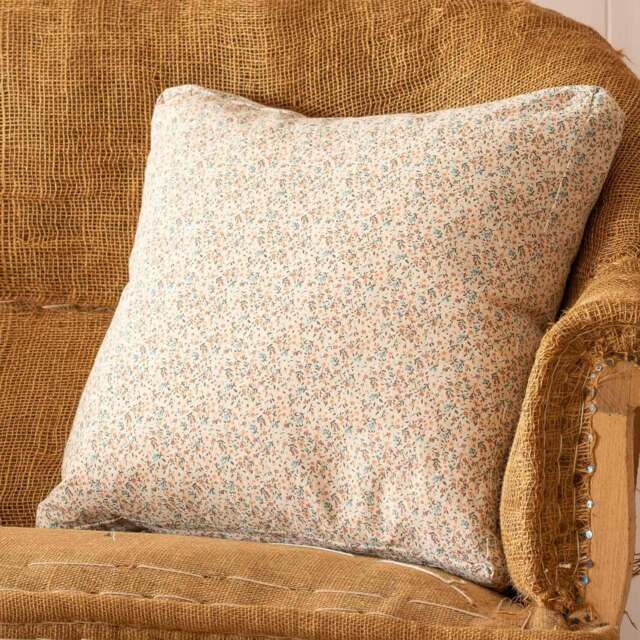 Graham and Green Pink and Blue Floral Square Cushion - image 1