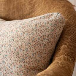 Graham and Green Pink and Blue Floral Square Cushion - thumbnail 3