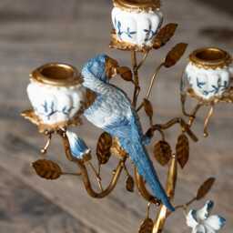 Graham and Green Blue Parrot Multi-Candle Holder - thumbnail 4