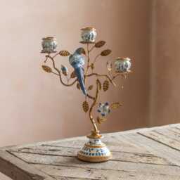 Graham and Green Blue Parrot Multi-Candle Holder - thumbnail 2