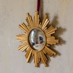 Graham and Green Gold Convex Halo Wall Mirror - thumbnail 2