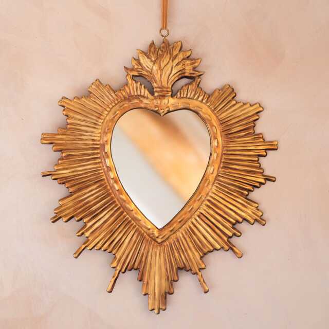 Graham and Green Heart & Star Burst Wall Mirror - image 1
