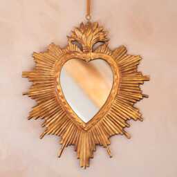 Graham and Green Heart & Star Burst Wall Mirror - thumbnail 1