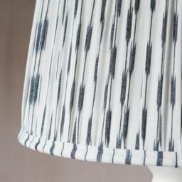 "Graham and Green 10"" White Pleated Ikat Lamp Shade" - thumbnail 3