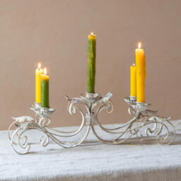 Graham and Green Ornate Metal Candelabra - thumbnail 2