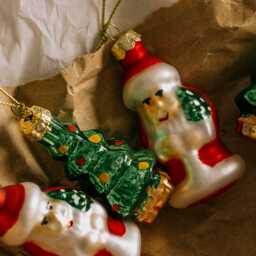 Graham and Green Set of Six Santa & Christmas Tree Hanging Decorations - thumbnail 2