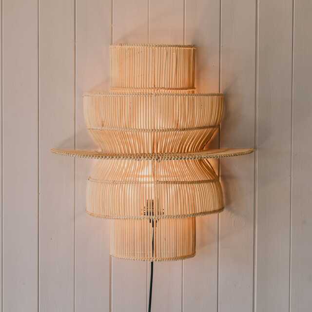 Graham and Green Neptune Rattan Wall Light - image 1