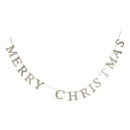 Graham and Green Gold Glitter Wooden Christmas Garland - thumbnail 3