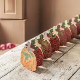 Graham and Green Christmas Pudding Concertina Decoration