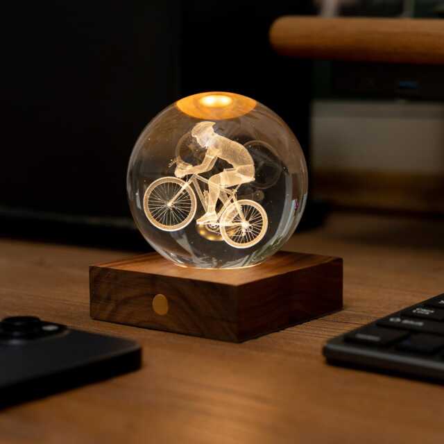 Graham and Green Cyclist Crystal Ball Light - image 1