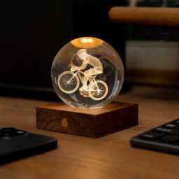 Graham and Green Cyclist Crystal Ball Light - thumbnail 1