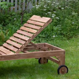 Graham and Green Tiana Teak Wood Sun Lounger - thumbnail 5