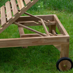 Graham and Green Tiana Teak Wood Sun Lounger - thumbnail 4